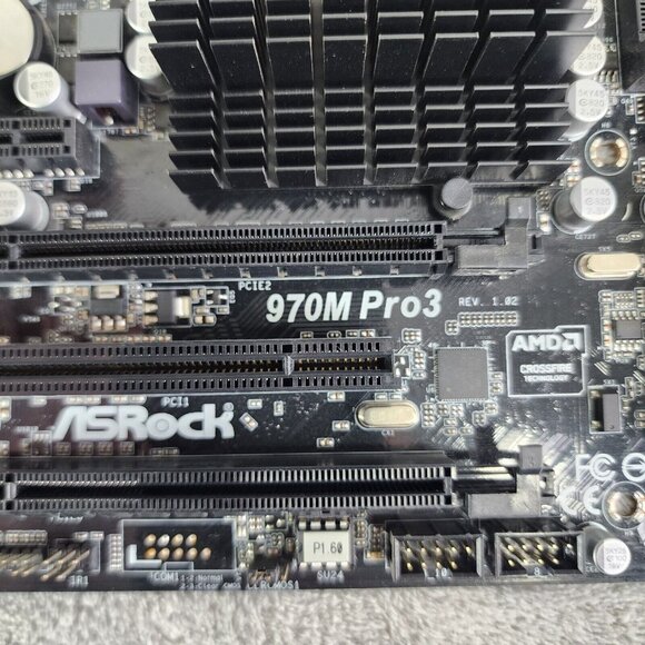 ASRock 970 PRO3 Motherboard w/AMD FX CPU Cooler Fan & IO Sheild - Picture 9 of 11